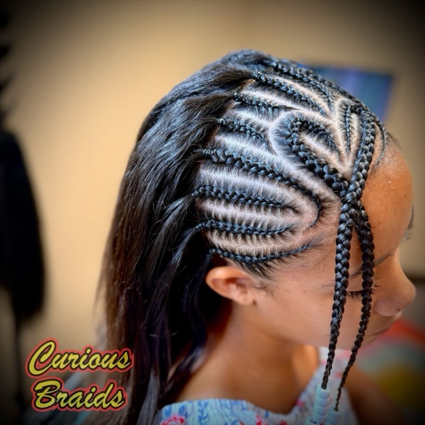 Front half braids — braided by Curious Braids in Defiance, Ohio