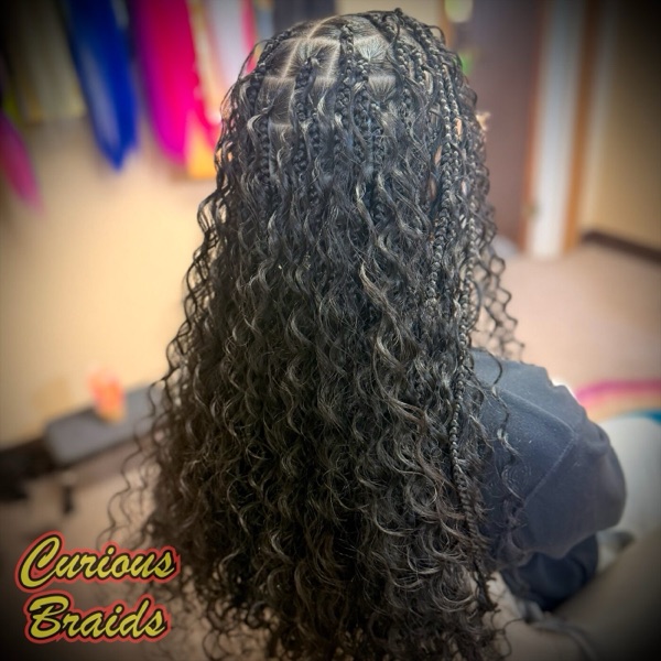 Boho knotless — braided by Curious Braids in Defiance, Ohio